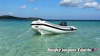 Dinghy jangueo en el norte de PR icacos island Palomino island isla de Ramos island [upl. by Woodward]