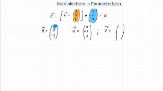 Normalenform in Parameterform [upl. by Semadar]