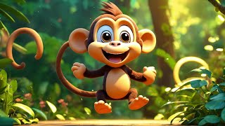 Dancing Monkey Song for Kids  Fun SingAlong and Dance 🐒🎶 [upl. by Elissa]