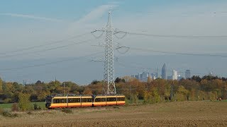 Die Karlsruher Stadtbahn auf der Sodener Bahn unterwegs [upl. by Conyers]