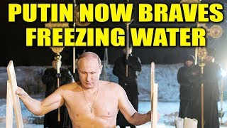 Russian President Vladimir Putin take a dip in ice lake like a BOSS Watch video  Oneindia News [upl. by Allare943]