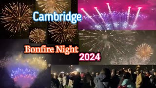 Cambridge Bonfire Night 2024 midsummercommon fireworks uk [upl. by Ilehs]