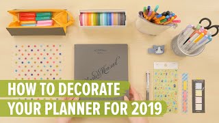 How To Decorate Your Planner For 2019 10 MustHave Planner Supplies [upl. by Crofton562]