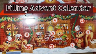 Kinder Advent Calendar ❤️  ASMR  Satisfying Video  Filling Calendar [upl. by Eisnil440]