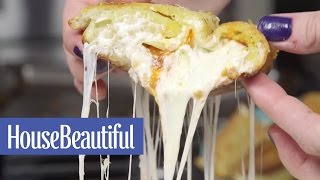 How to Make Lasagna Garlic Bread  House Beautiful [upl. by Ehsiom580]