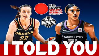 WNBPA slams USA Today columnist over Caitlin Clark question to DiJonai Carrington [upl. by Peppi162]