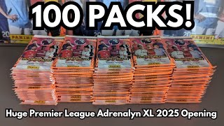 100 PACK OPENING HUGE PANINI PREMIER LEAGUE ADRENALYN XL 2025 PACK OPENING [upl. by Aynor]