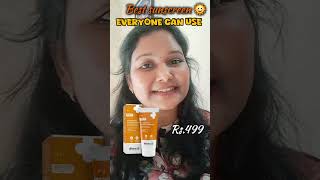 Affordable Sunscreen under Rs500 Sunscreen skincare trendingshorts viralshorts youtubeshorts [upl. by Xanthus]