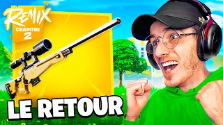 Le PREMIER SNIPER de FORTNITE de RETOUR sur le CHAPITRE 2 REMIX [upl. by Ennaeiluj]