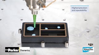 Dispensing of THERMAGAP GEL 37 Thermal Interface Material  Parker Chomerics [upl. by Nomor960]