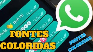 Como escrever colorido no whatsapp 2022 [upl. by Atirehgram]