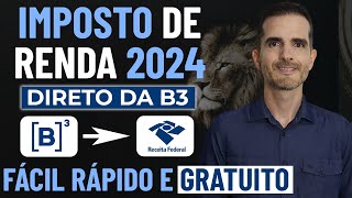 COMO DECLARAR AÇÕES NO IMPOSTO DE RENDA 2024 GRATUITO  LUCROS AÇÕES DIVIDENDOS E JCP  IRPF 2024 [upl. by Trebmer602]