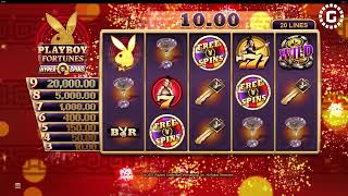 Playboy Fortunes HyperSpins™ by Gameburger Studios Slot Features  GamblerID [upl. by Paxton]