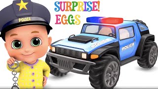 Police Car Chase  Cartoon police cars for kids  Jugnu Kids [upl. by Andra]