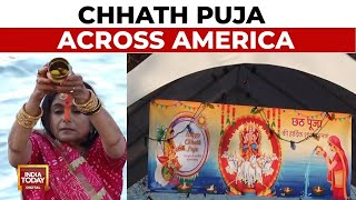 Chhath In USA Indian Americans Celebrate Chhath Puja With Fervor And Tradition  India Today [upl. by Suryt777]