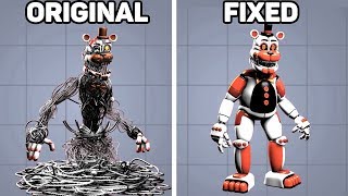 Fixed VS Original Animatronics in Five Nights at Freddys 4 [upl. by Warner212]