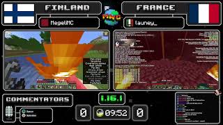 Minecraft Speedrunning World Cup SemiFinals • Finland vs France [upl. by Noma]