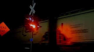 CSX Grain train At night Unicoi TN [upl. by Anawak]