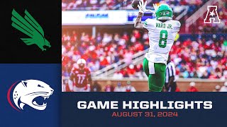 Game Highlights North Texas vs South Alabama August 31 2024 [upl. by Yanehs]