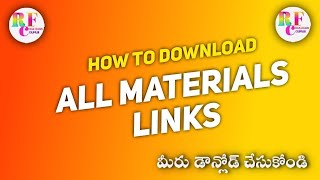 how to Download Links My materials RCF creations guruji [upl. by Sholem]