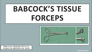 Babcocks Tissue Forceps  Surgical Instruments  Rapid Revision  OSPE  SURGERY [upl. by Asserac633]