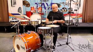 Taye MetalWorks 14quotx5quot Brushed Black Nickel Brass Snare Drum Demo [upl. by Laeira]