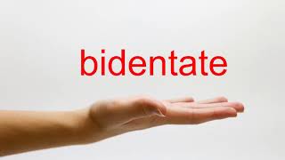 How to Pronounce bidentate  American English [upl. by Obe]