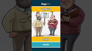 🇬🇧🇪🇸 atheist  ateo  vocabulary builder  learn English  aprendamos inglés [upl. by Llednor583]