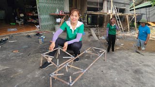 Utilize scrap iron and excess iron making tripod wood stove stands to give to the poor [upl. by Lamrert]