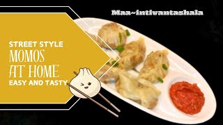 Veg Momos Momos Recipe in Telugu Street Style Momos Recipe 😋😋 [upl. by Akli]