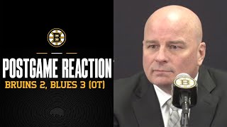 Postgame Reaction Bruins Fall to Blues [upl. by Glovsky]