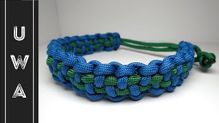 How to make a Checkered Paracord BraceletDog Collar UWA ORIGINAL DESIGN [upl. by Delanie]