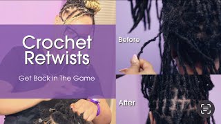 Easy Loc Styles  Crochet Locs Retwist [upl. by Gentille]