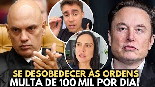 Moraes inclui Elon Musk em inquérito das milícias digitais Nikolas Ferreira e Carla Cecato comentam [upl. by Tebasile]