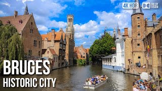 Bruges Historic Town  🇧🇪 Belgium 4K HDR Walking Tour [upl. by Icnarf99]