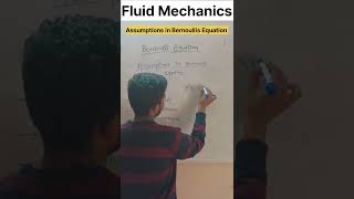 Assumptions in Bernoullis Equation Fluid mechanics Mechanical engineering youtubeshorts [upl. by Ardnasak]