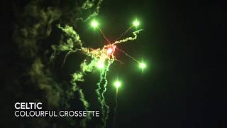 Colourful Crossette by Celtic Fireworks from Firework Crazy [upl. by Imrots]