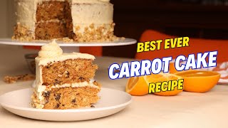 BEST EVER CARROT CAKE  Buttermilk Carrot Cake with Browned Butter Cream Cheese Frosting [upl. by Arammahs]