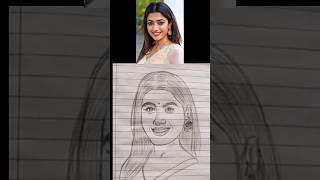 Rashmika mandana drawing gauravart art shorts viral [upl. by Emmalyn806]