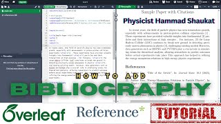 How to Add Bibliography in Overleaf with Correctly Sequenced References Professional LaTeX Tutorial [upl. by Aiza]