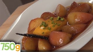 Recette de Pêches flambées  750g [upl. by Grogan]