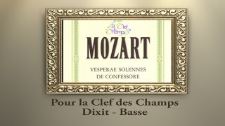 Amadeus Mozart Vesperae solennes de Confessore Dixit Basse [upl. by Acined]