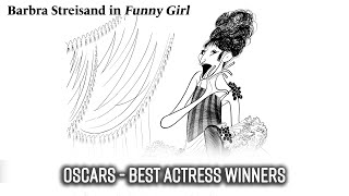 Oscars  Best Actress Winners Drawn by Hirschfeld [upl. by Lebatsirhc]