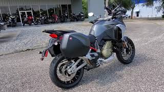 2021 DUCATI MULTISTRADA V4S AVIATOR GREY  SPOKED WHEELS [upl. by Eerhs483]