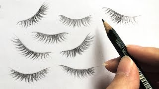 How to Draw Eyelashes  Practice with me [upl. by Eednim]