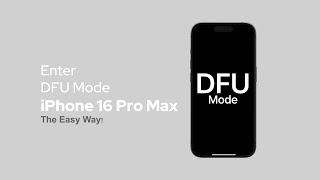 Enter DFU Mode on iPhone 16 Pro Max  The Easy Way [upl. by Sinnod]