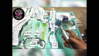 Endotracheal Intubation Trolley  Difficult Intubation  Airway Equipment  Checklist [upl. by Burtis]