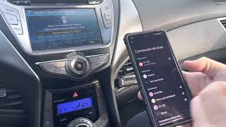 Hyundai Elantra 2013 Bluetooth Connecting [upl. by Delwyn72]