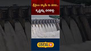 Srisailam Reservoir Latest Update  Huge Water Flow In Srisailam Dam  AP  local18shorts [upl. by Demott]