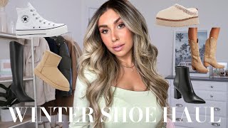 Winter Shoe Haul 2024  Uggs Sneakers Boots [upl. by Eenram]